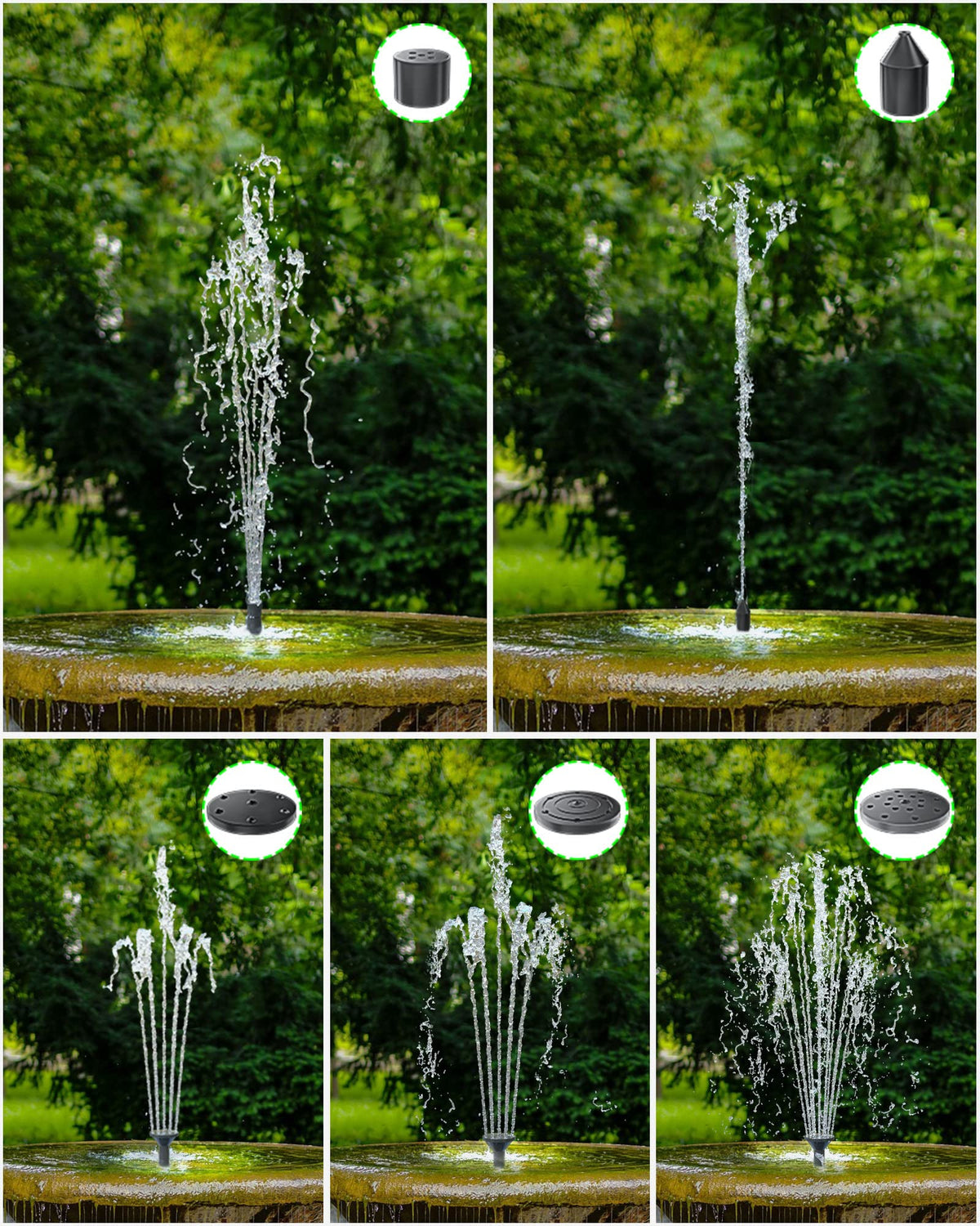 Biling bird bath in a garden setup with a lively water fountain