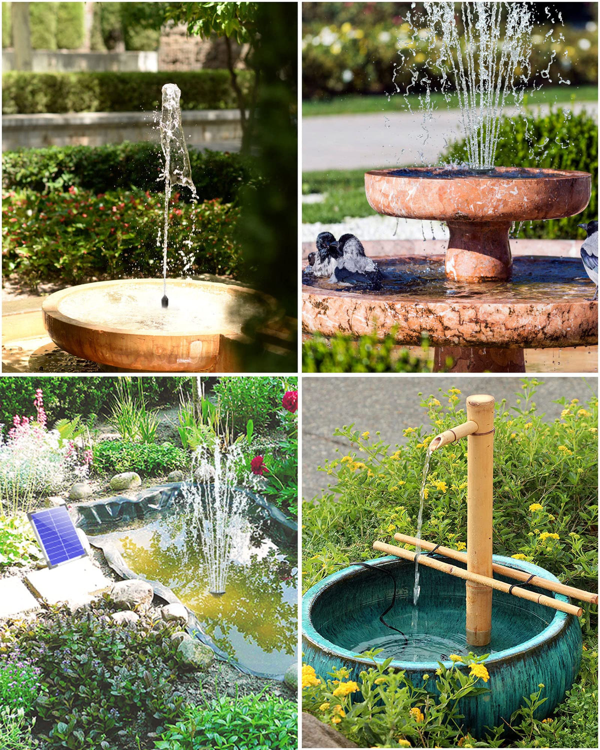 Biling 9.5ft cord keeps the solar panel away from water.