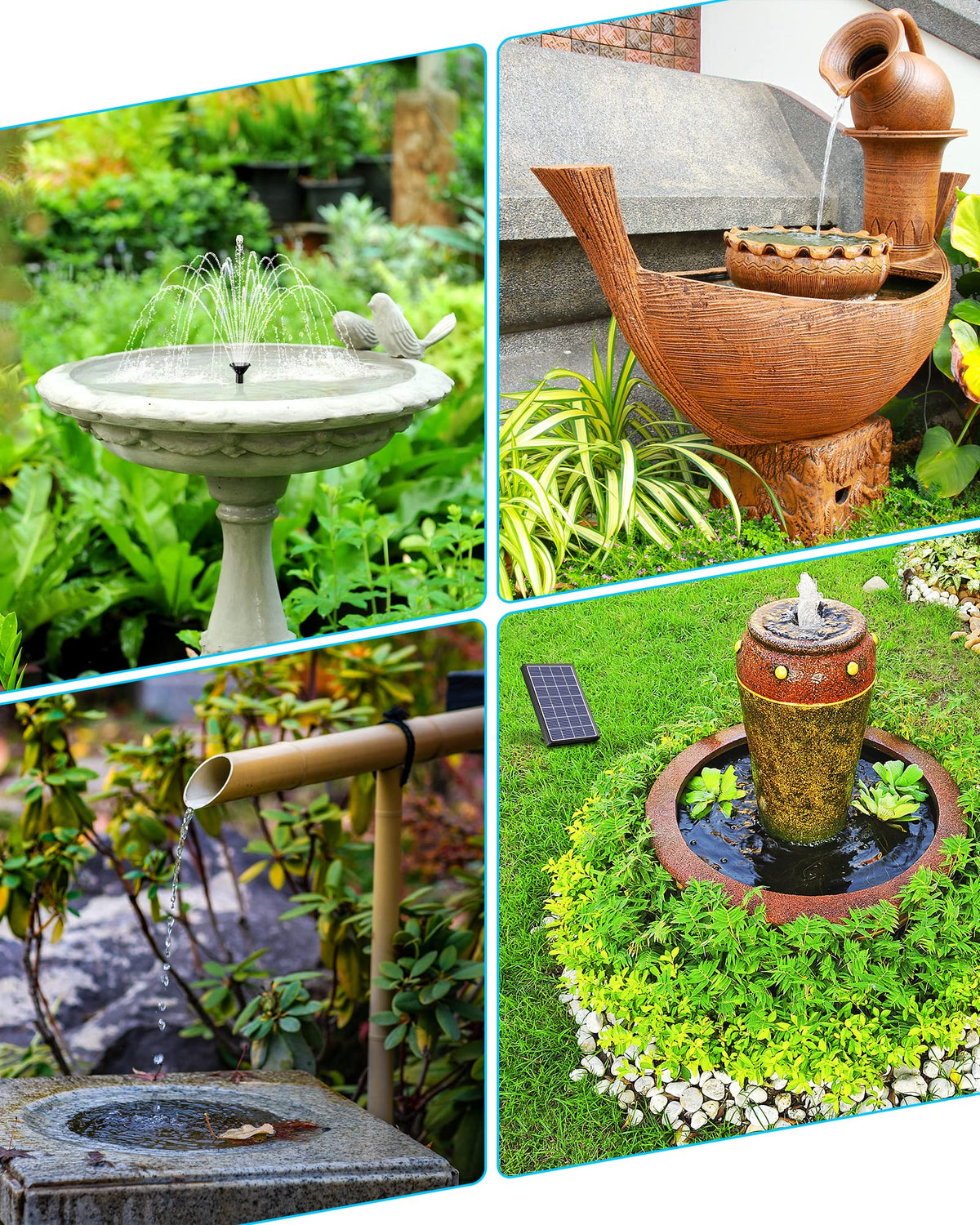 Biling outdoor installation showing easy setup near garden pond.
