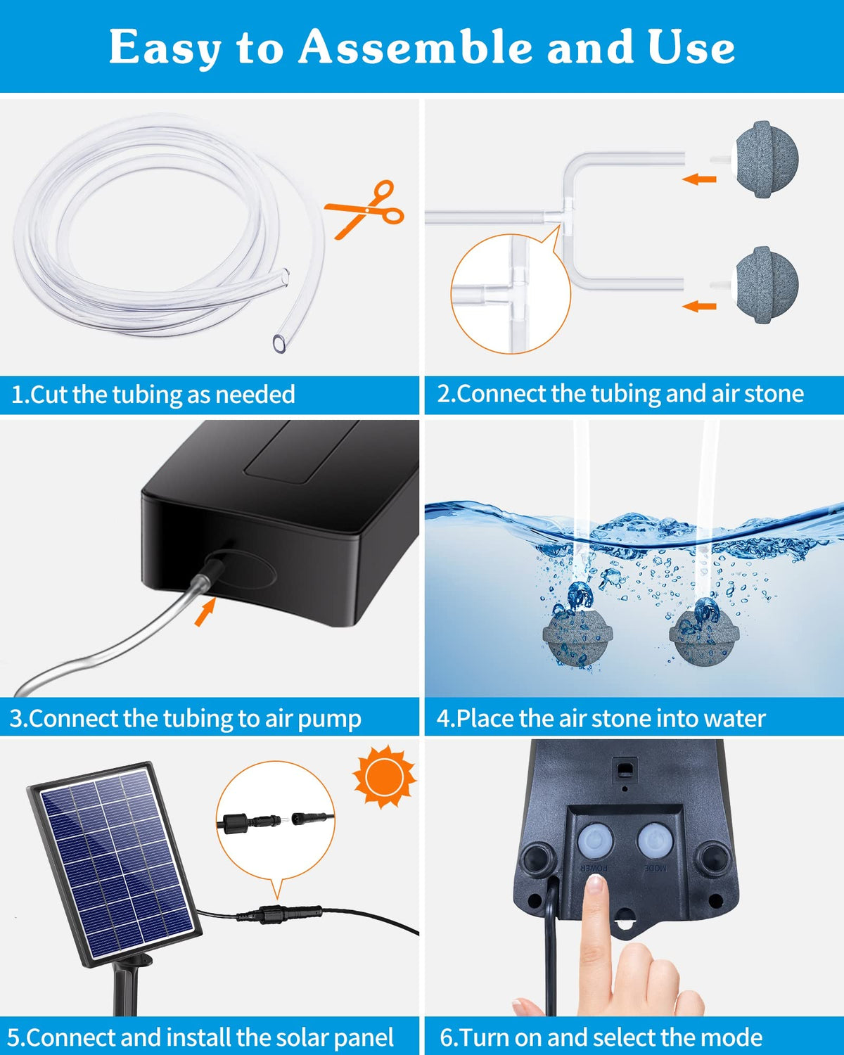 Biling Solar Aerator installation on pond edge