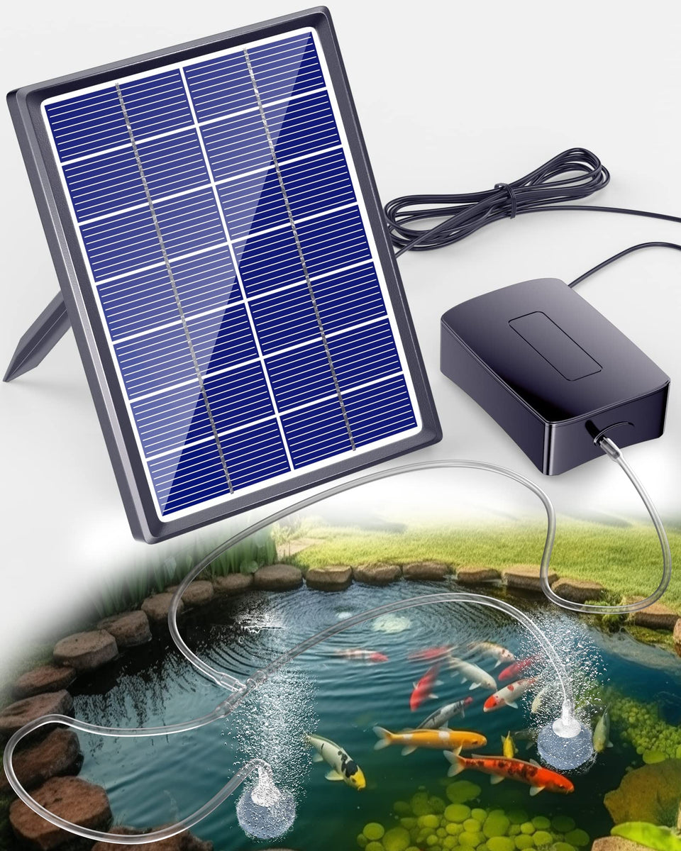 Biling Solar Aerator front view for outdoor pond oxygenation