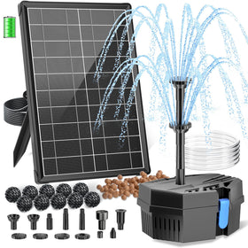 Biling Solar Pond Filter 8W pump powering a compact water feature