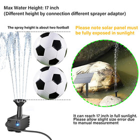 Biling solar water pump enhances bird baths and garden ponds with gentle water movement.