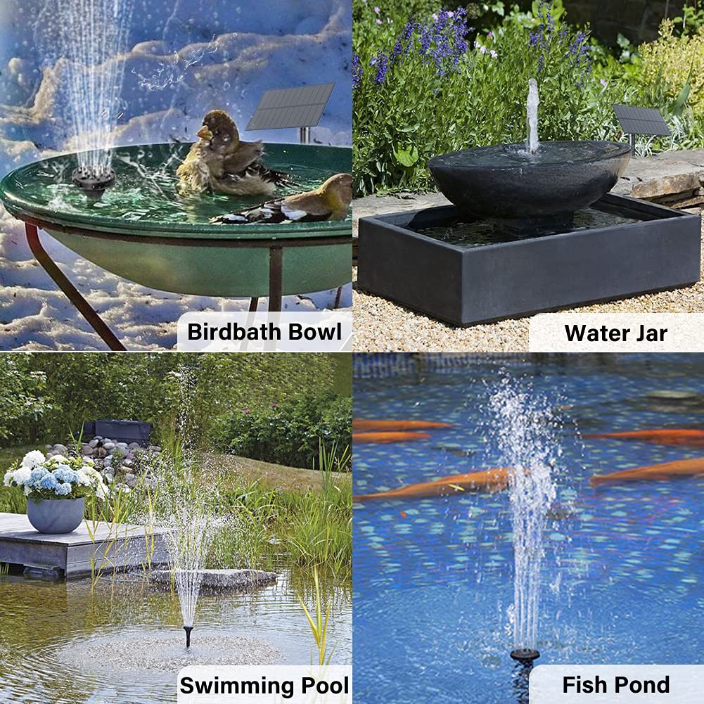 Biling solar water pump starts quickly in full sun for immediate fountain activity.