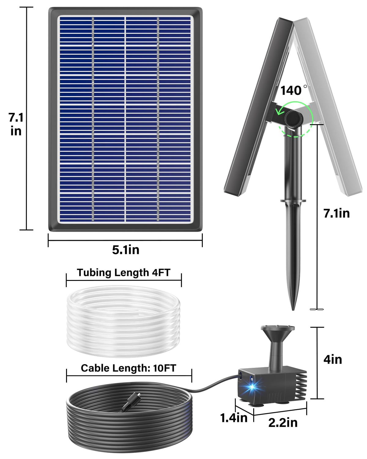Biling wireless outdoor pump demonstrating easy solar powered operation