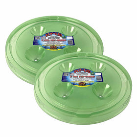 Billy-Bob Fly-Lid on a 5-gallon bucket ready to trap flies outdoors.