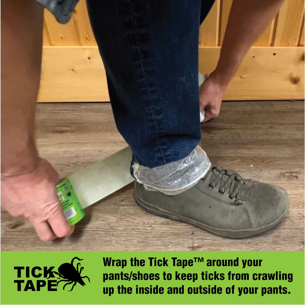 Billy-Bob Tick Tape 30-feet-roll offers flexible, comfortable outdoor coverage.