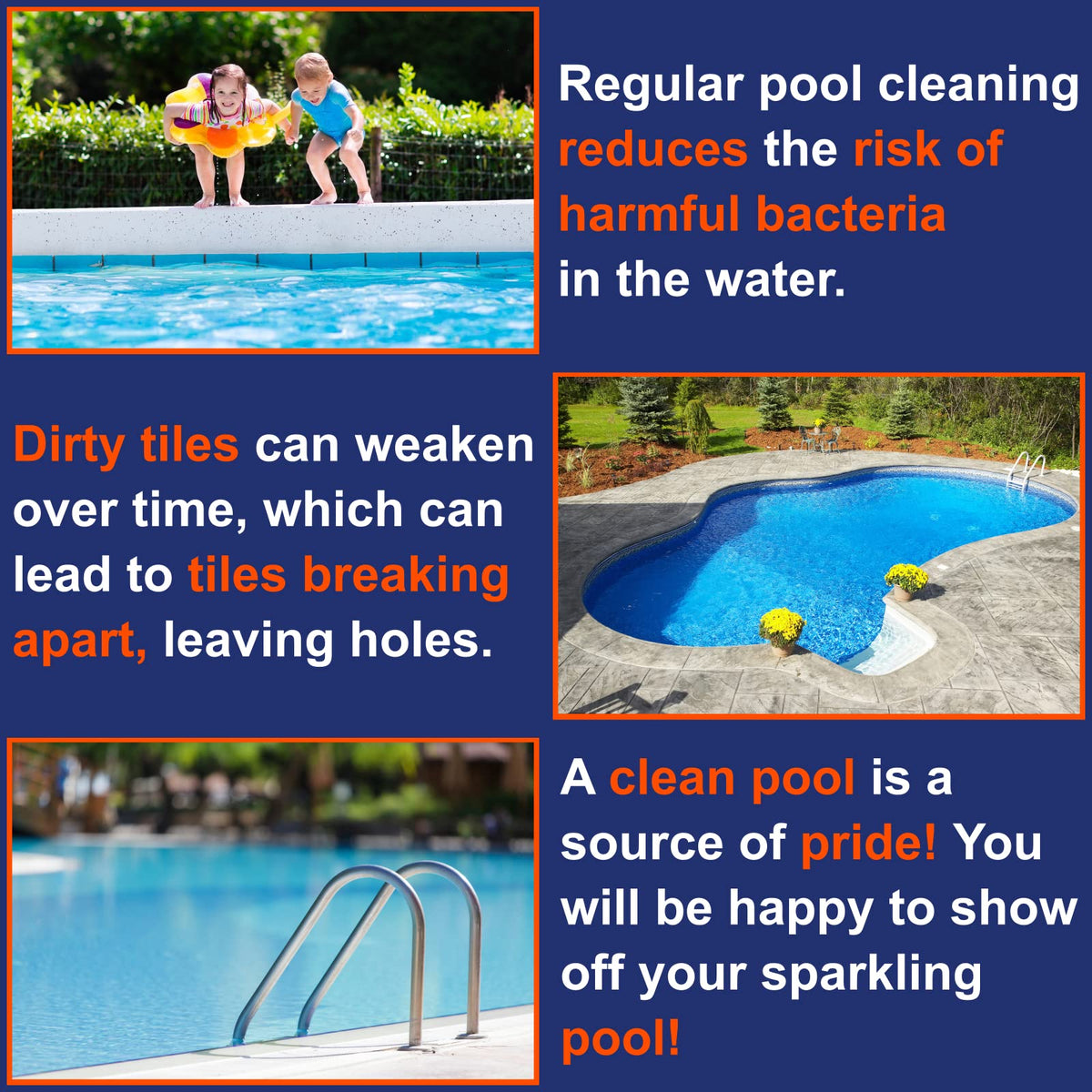 Rust stain removal on concrete using Pool Whiz block