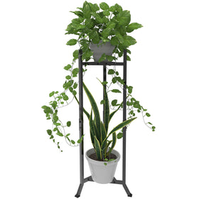 Bilyvige two-tier plant stand indoors featuring a space-saving display.