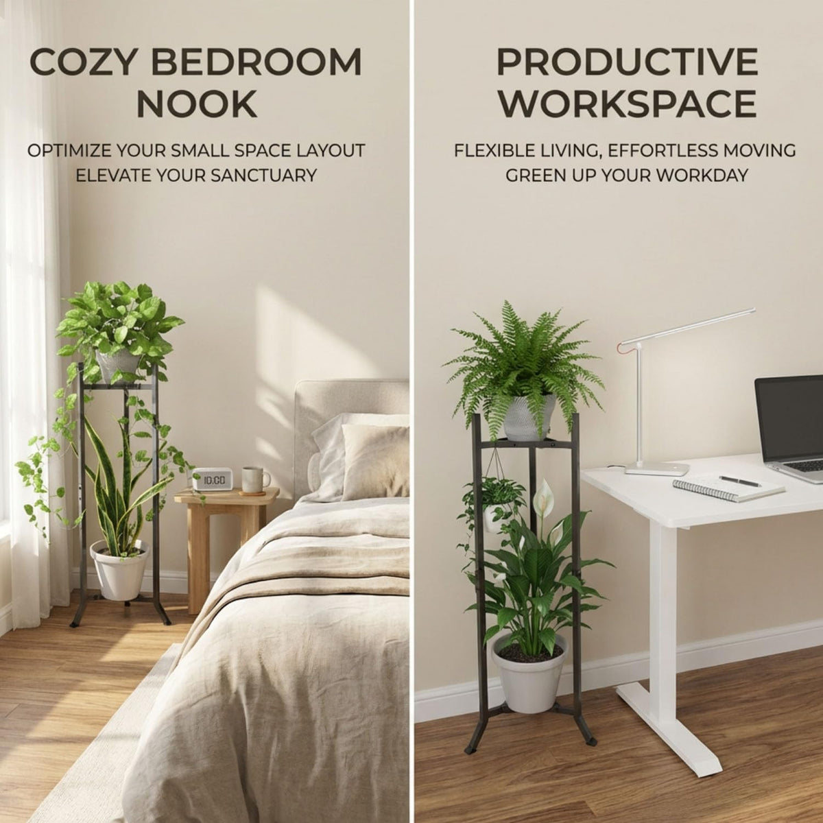Bilyvige versatile plant display doubles as decor shelf.