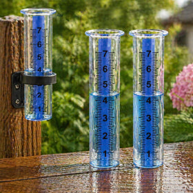 BinaryABC rain gauge tube, 8.3 inches, crystal-clear reading for precise rainfall measurements.