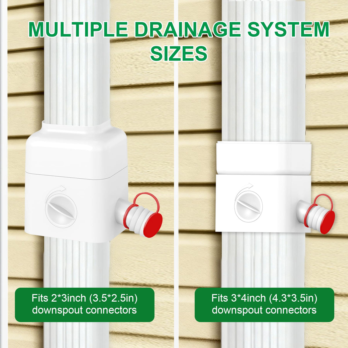 Binazon rain barrel collection setup demonstrating water collection in use