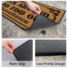 BinHang 30x18-inch mat fits standard entryways with comfortable thickness.