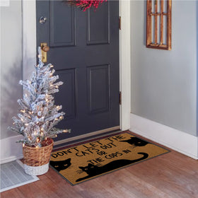 BinHang welcome mat fabric detail closeup displays textured surface easy to clean