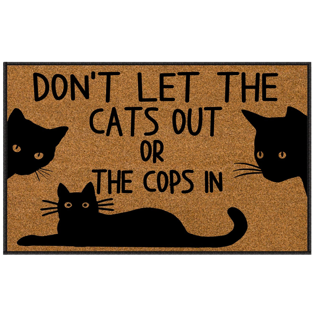 BinHang welcome mat front view shows 30x18 size with sturdy construction for long-lasting dirt trapping
