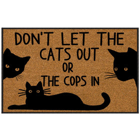 BinHang welcome mat front view shows 30x18 size with sturdy construction for long-lasting dirt trapping
