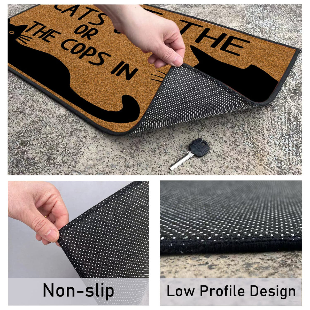 BinHang welcome mat holiday decor use illustrates seasonal styling versatility
