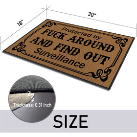 BinHang welcome mat low-profile design fits under doors smoothly.