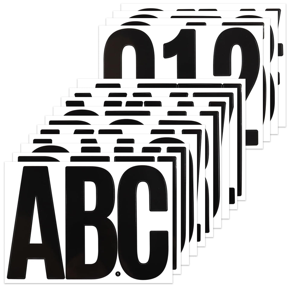 BINLINHONGO 7 inch letter stickers for bold capitals on signs and mailboxes, easy to apply