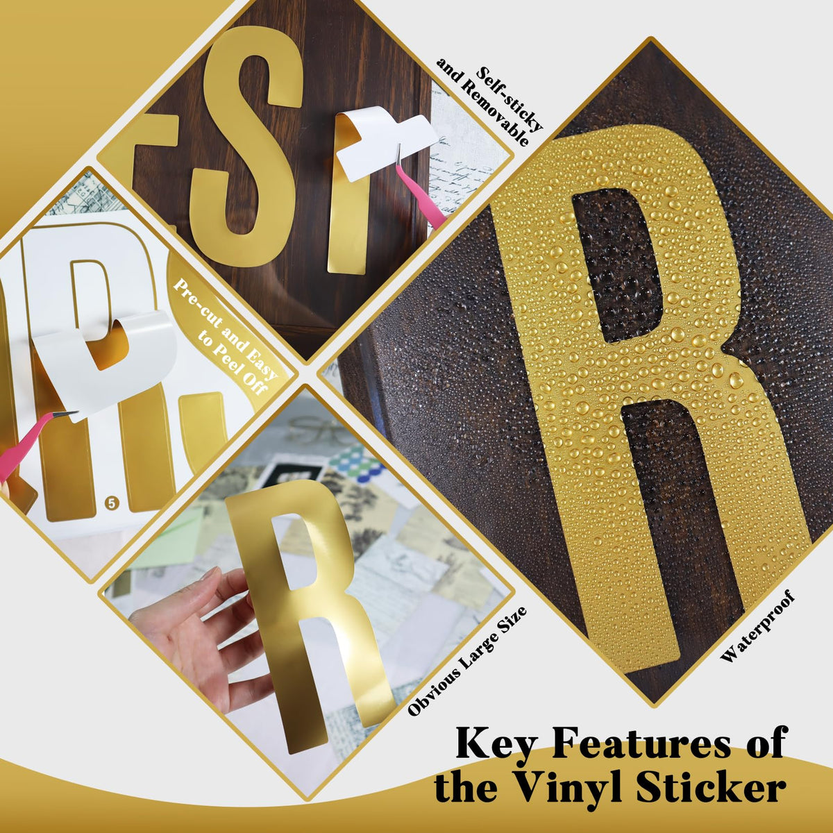 BINLINHONGO weatherproof stickers withstand sun and rain for long-lasting signage.