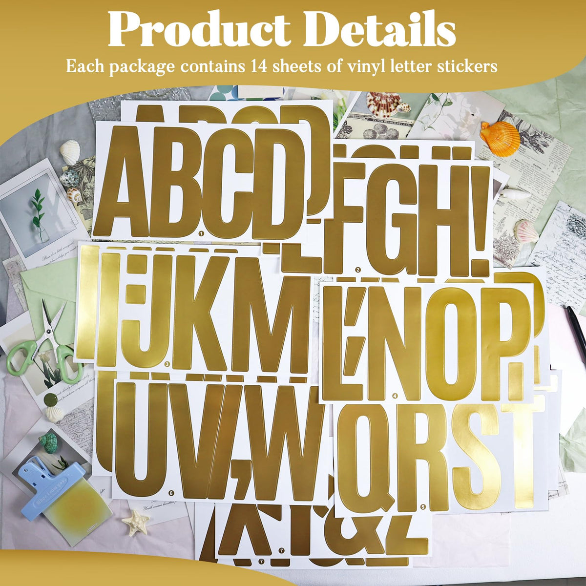 BINLINHONGO indoor-outdoor letter stickers versatile for walls, doors, and windows.