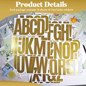 BINLINHONGO indoor-outdoor letter stickers versatile for walls, doors, and windows.