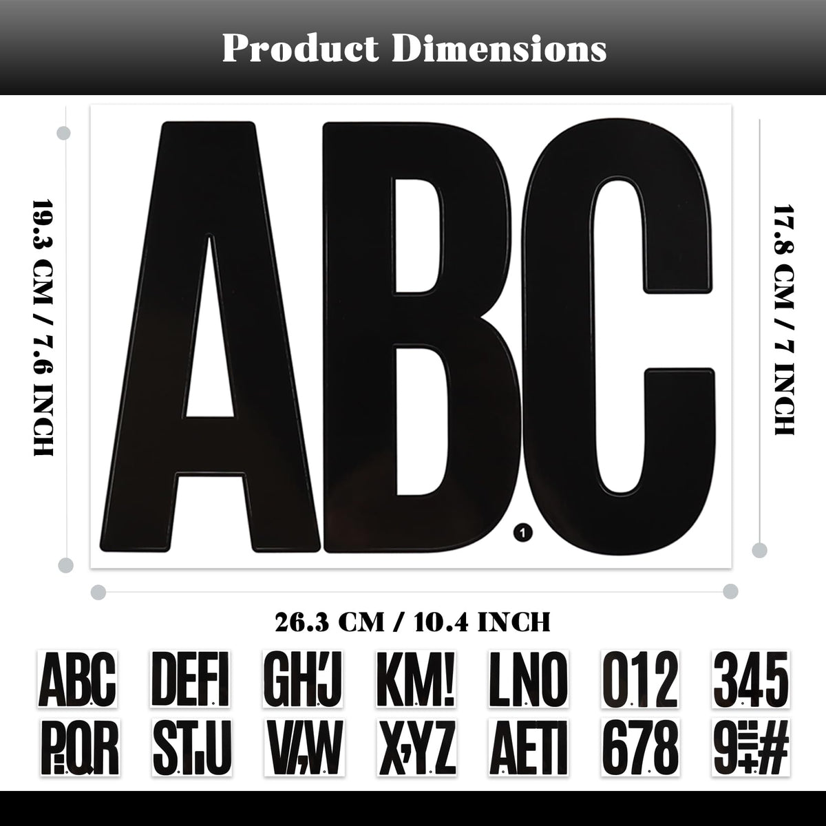 BINLINHONGO waterproof outdoor letter stickers on mailboxes or signs