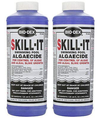 Bio-Dex fast acting algaecide bottle for rapid algae control in pools