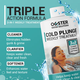 Bio Ouster 3in1 clarifier bottle enhances water clarity and reduces buildup.