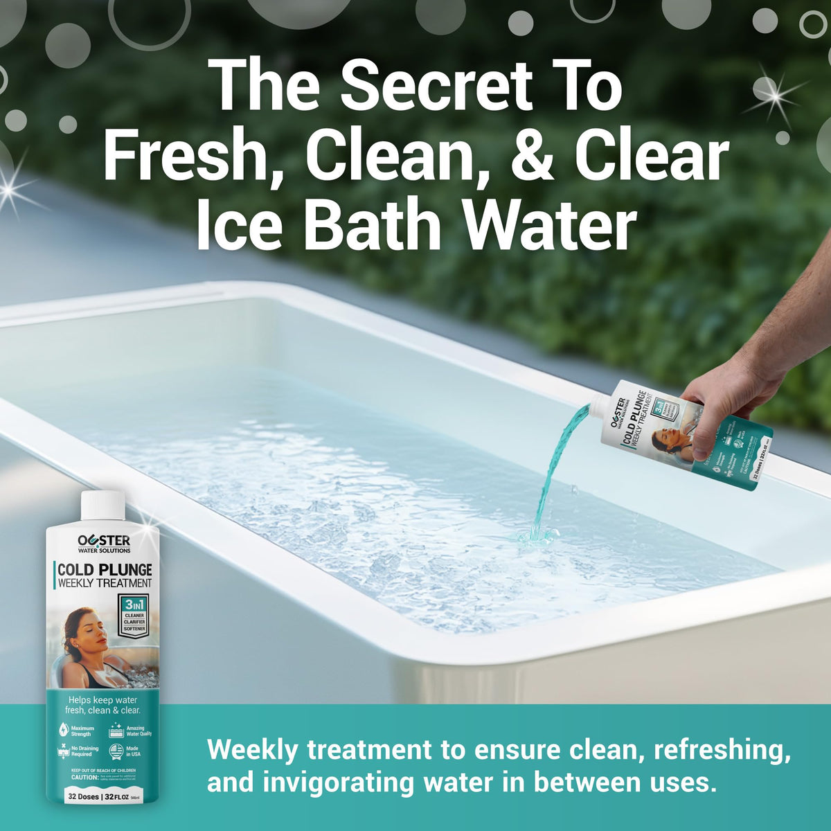 Bio Ouster 3in1 softener bottle provides smoother water and equipment protection.