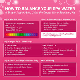 Bio Ouster alkalinity increaser bottle stabilizes spa chemistry.