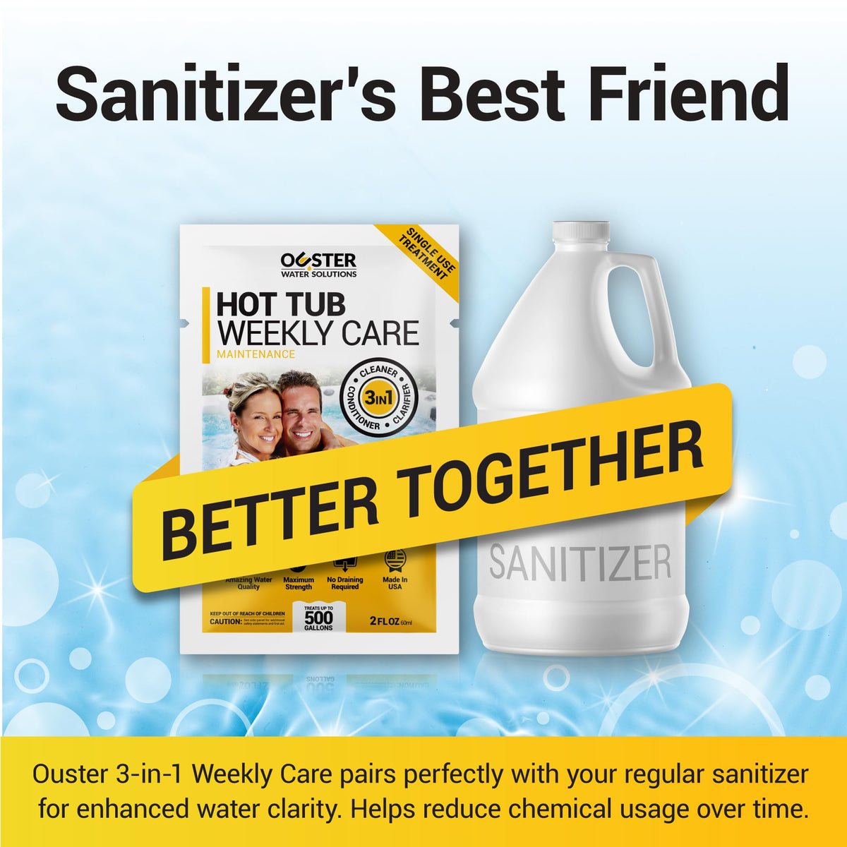Bio Ouster compatible with all spa types, smooth maintenance