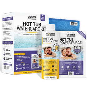 Bio Ouster hot tub kit 3in1 weekly cleaner promotes sparkling water.