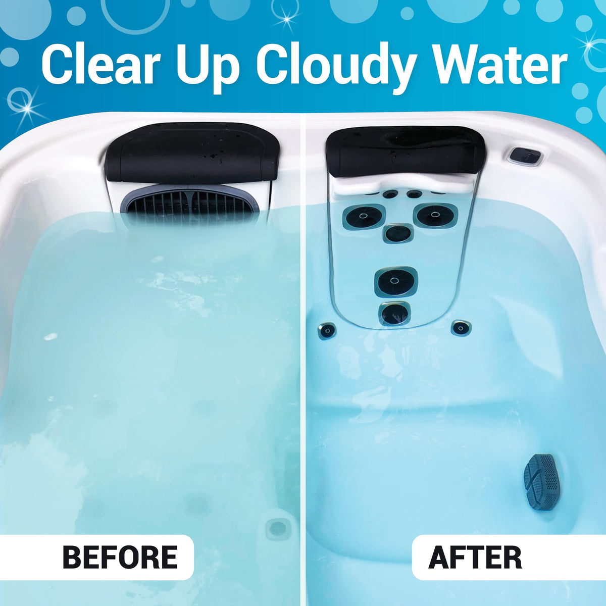 Bio Ouster measuring cup enables precise spa chemical dosing.