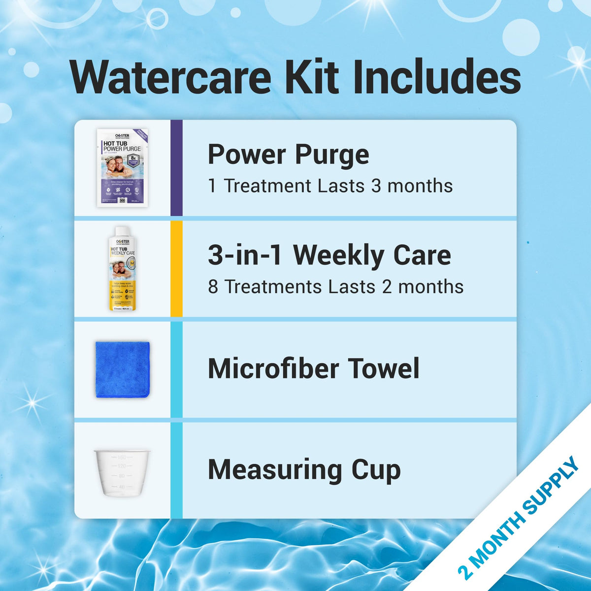 Bio Ouster microfiber towel for quick wipe-down of spa surfaces.