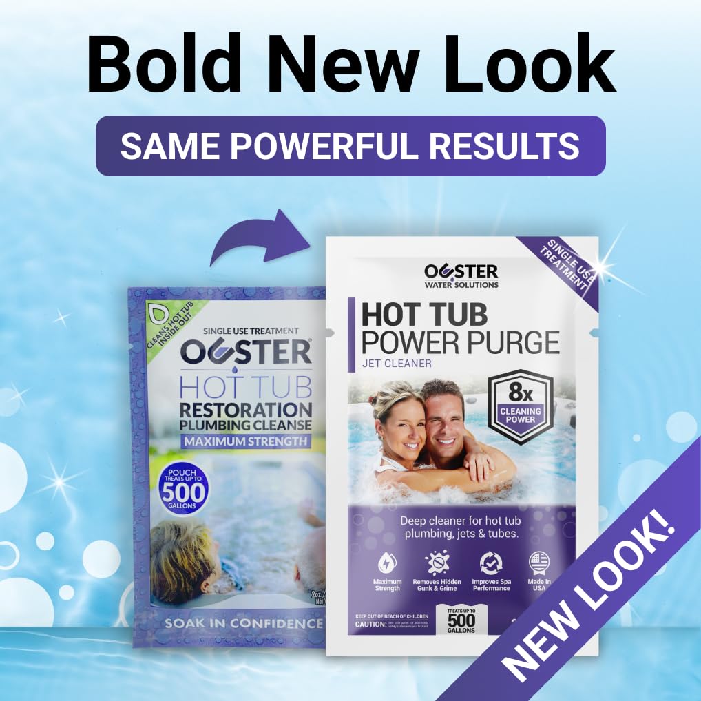 Bio Ouster Power Purge jet-clearing before-after shows clearer water