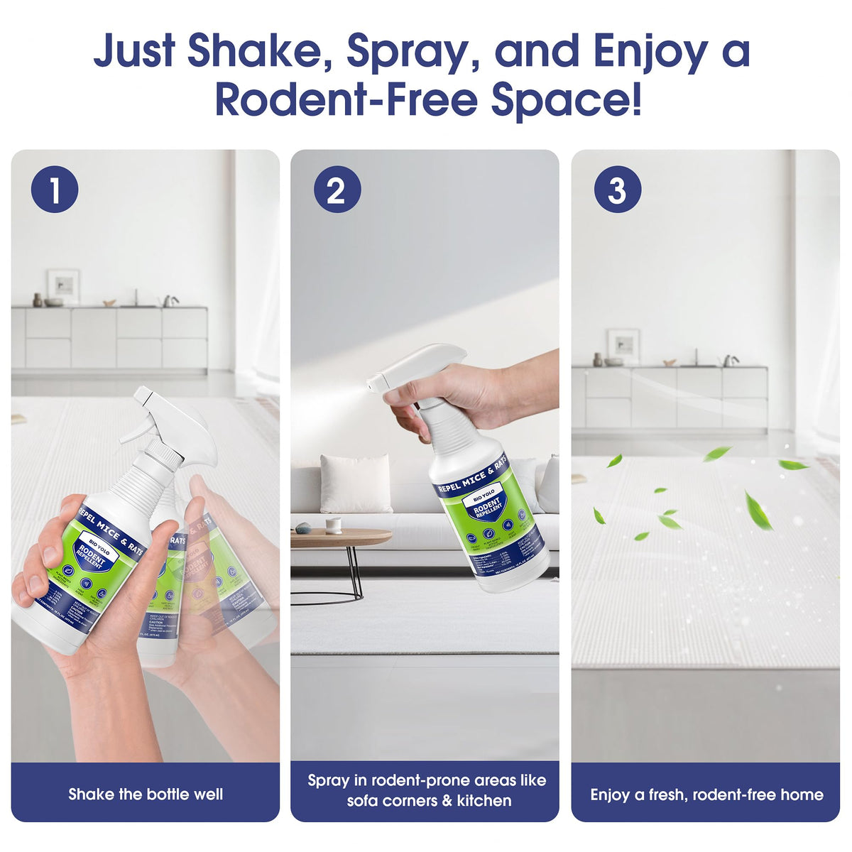 BIO YOLO rodent repellent trigger sprayer ensures easy, clog-free application