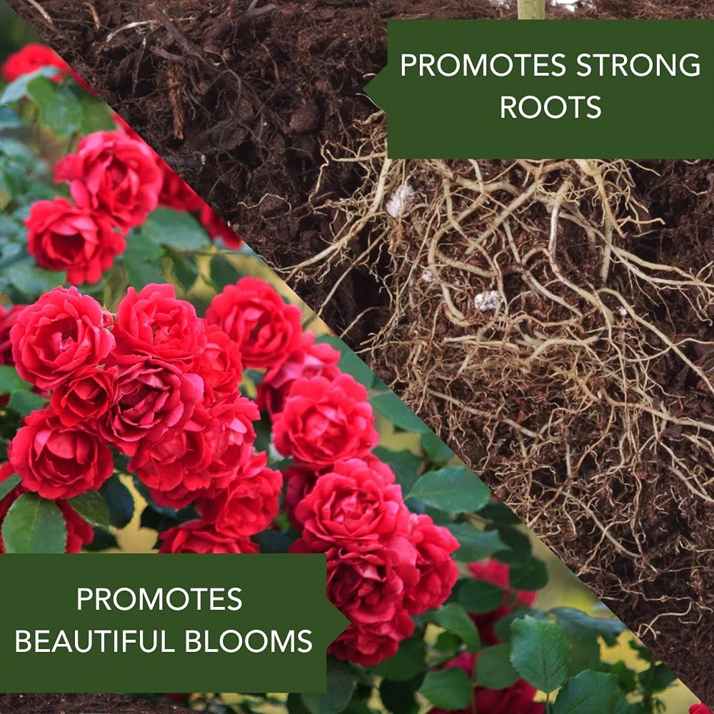 Granules poured into soil for root-fed protection