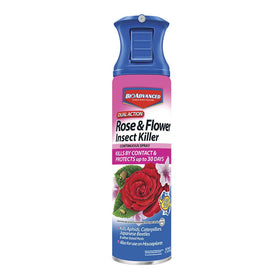 BioAdvanced Dual Action rose and flower insect killer with continuous spray coats roses evenly for pest control