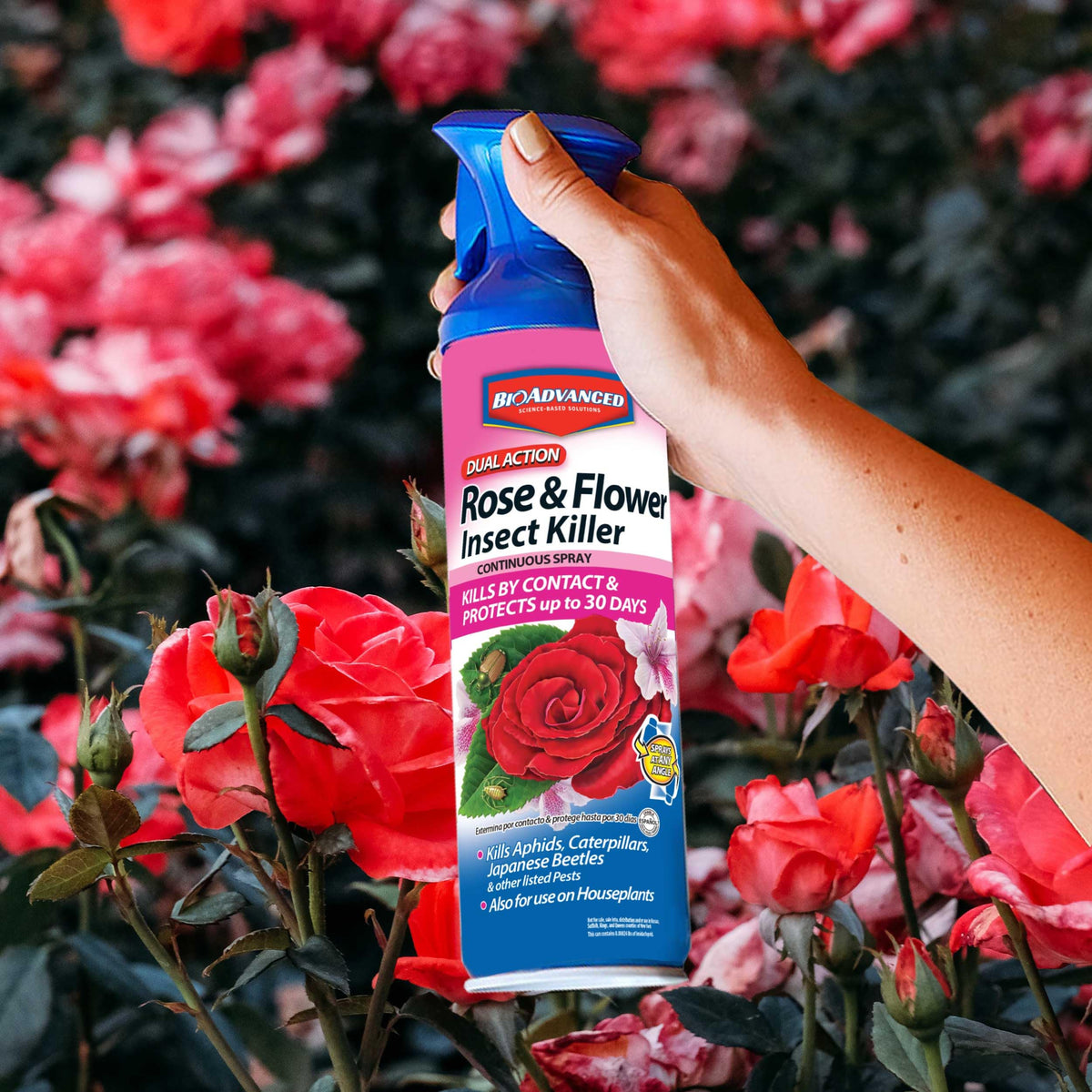 BioAdvanced provides up to 30 days residual protection against garden pests