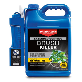 BioAdvanced extended control brush killer spray bottle for outdoor use.