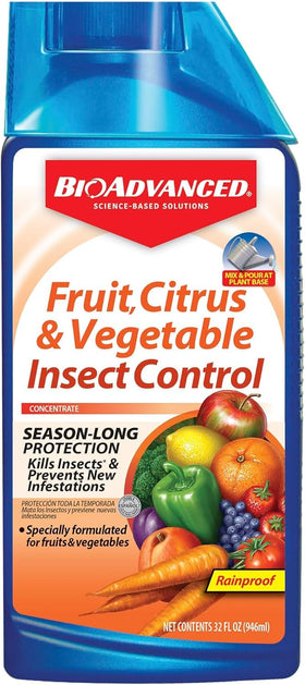 BioAdvanced fruit insect control bottle protecting edible plants