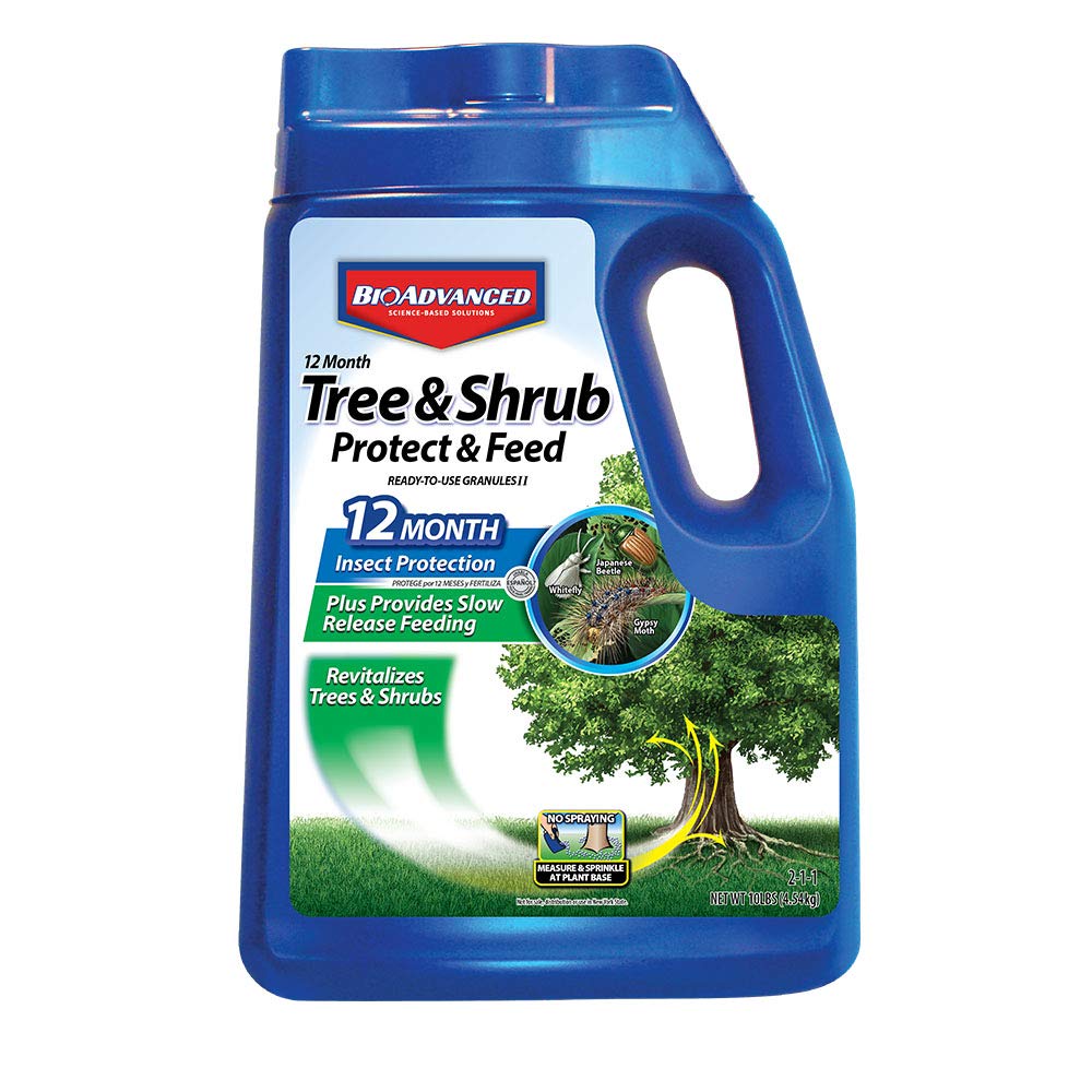 BioAdvanced granules ready-to-use for year-round tree and shrub protection.