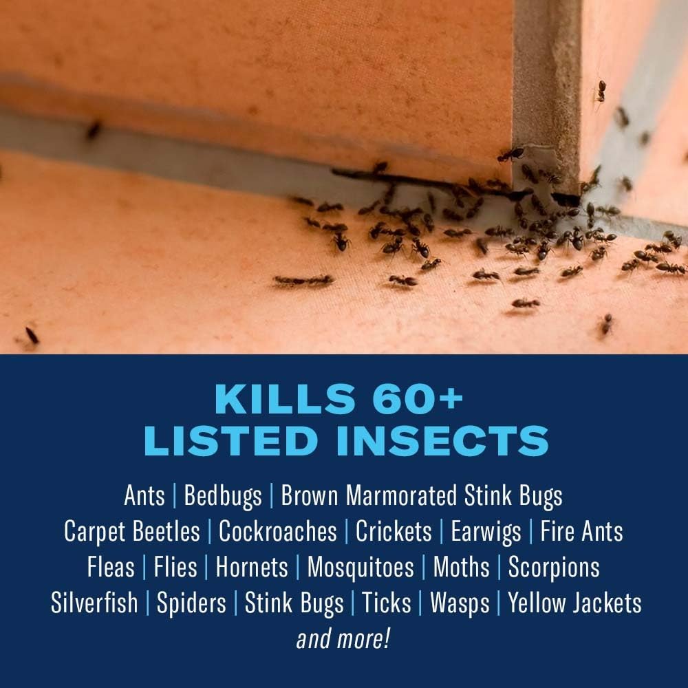 BioAdvanced Home Pest Plus Germ Killer being sprayed for quick action.
