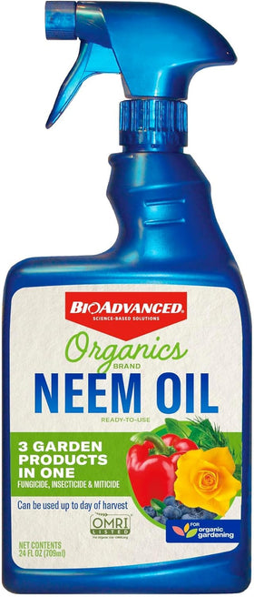 BioAdvanced Neem Oil ready-to-use bottle for quick garden protection