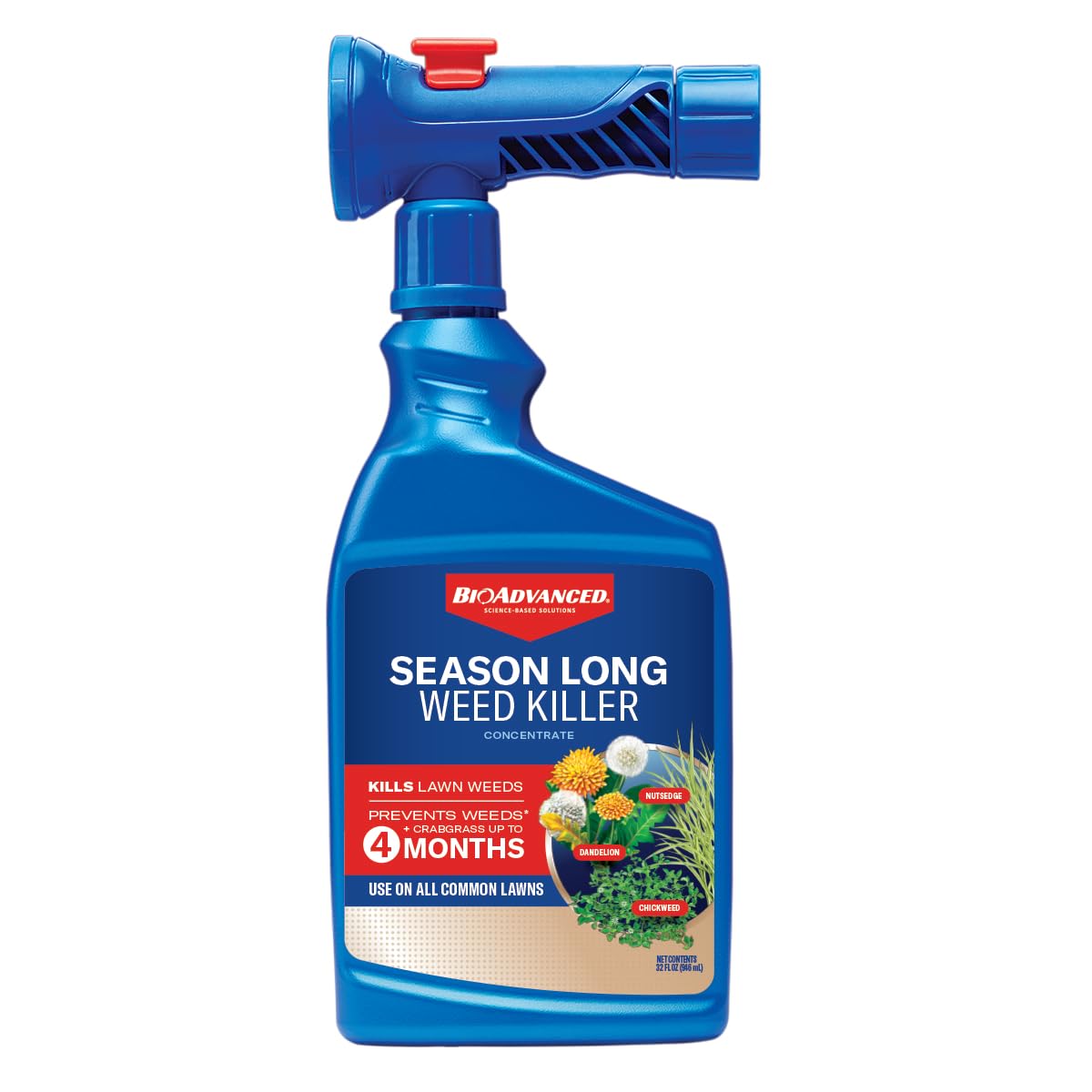 BioAdvanced Season Long Weed Killer bottle front view for long-lasting lawn weed control