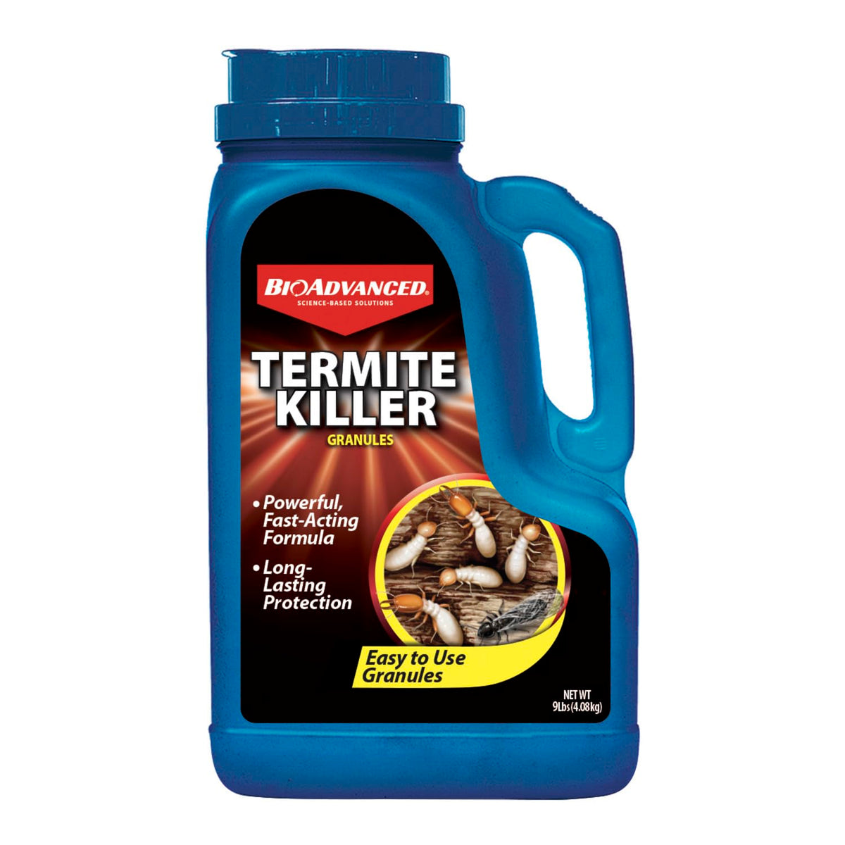 BioAdvanced Termite Killer Granules forms an outdoor barrier around the home for lasting protection