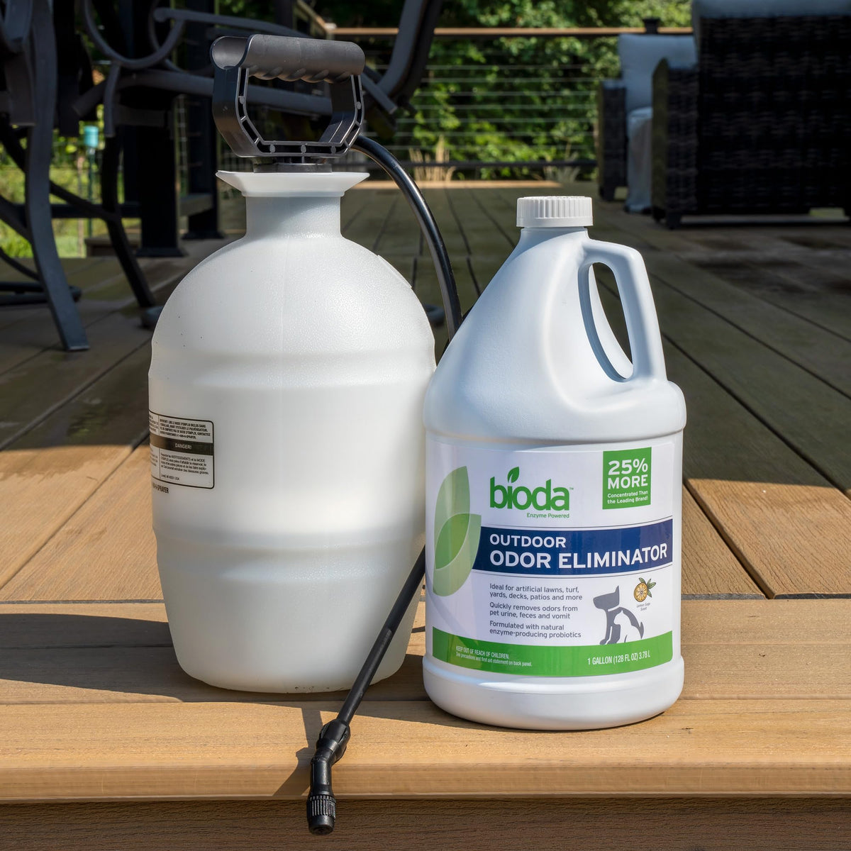 Bioda probiotics penetrate concrete and brick for lasting freshness.