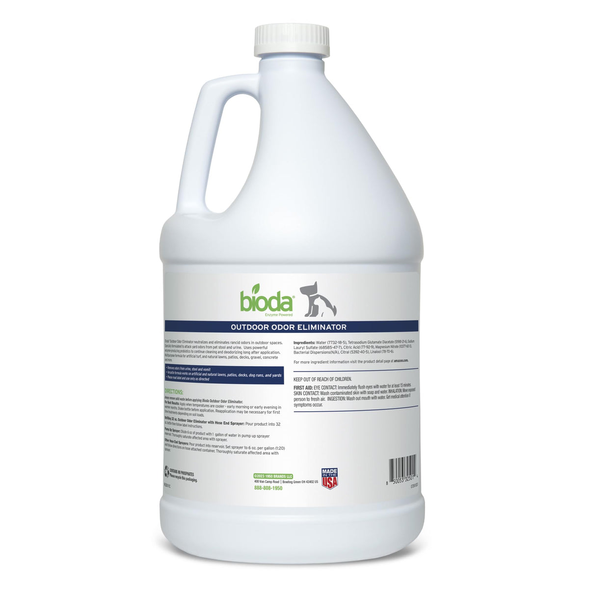 Bioda Probiotic Outdoor Odor Eliminator spray applies on turf to reduce odors naturally.