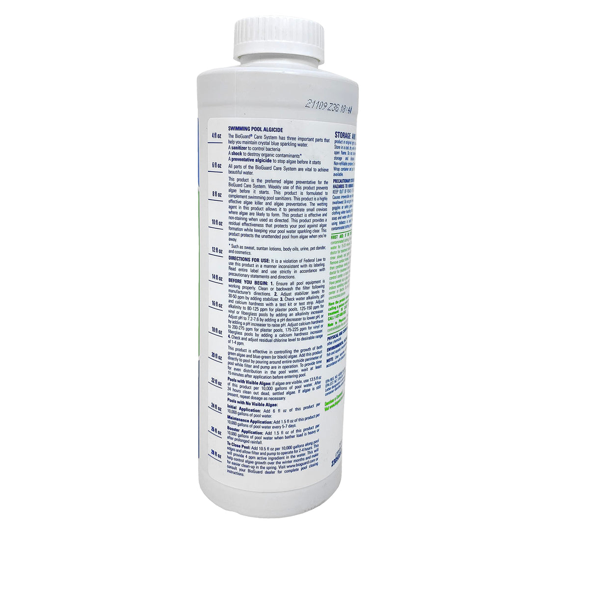 BioGuard Back Up 2-Qt two-pack in pool setting shows edge dosing.